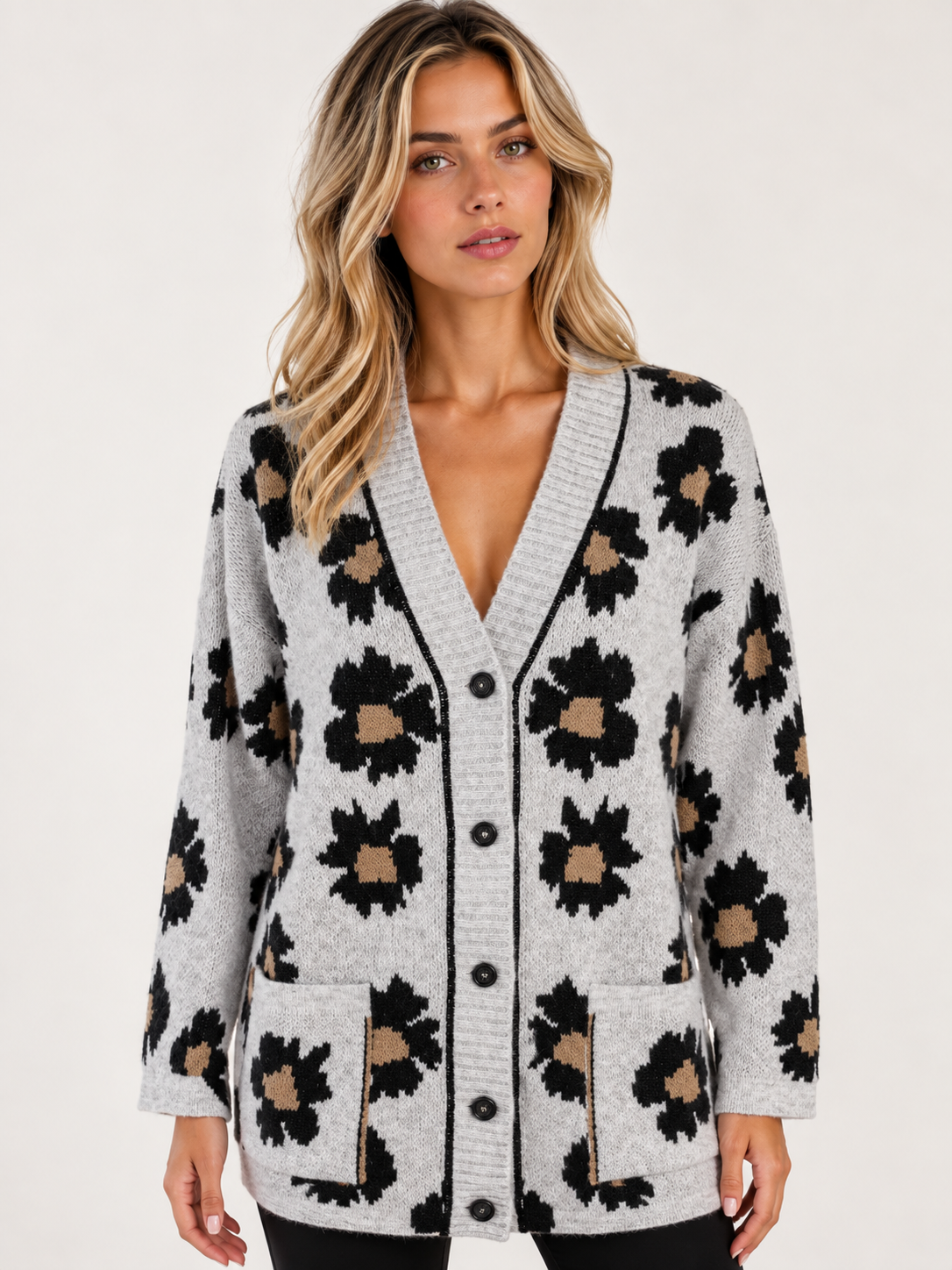 CARDIGAN LUNGO FIORI