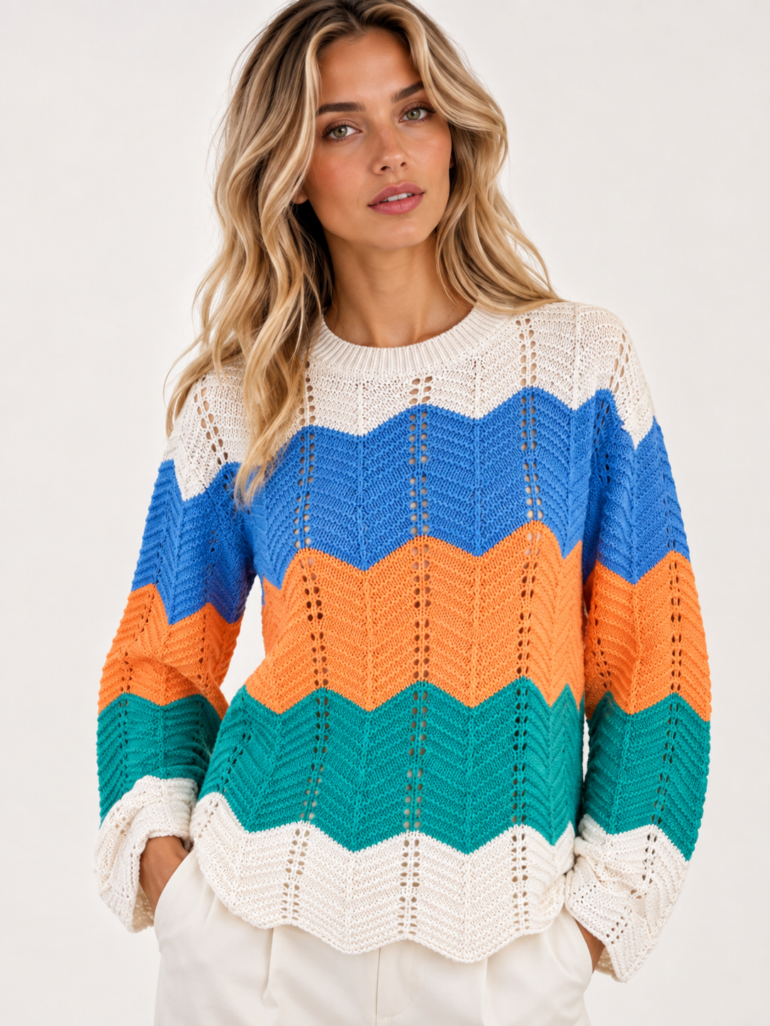 PULL MULTICOLOR ZIG ZAG