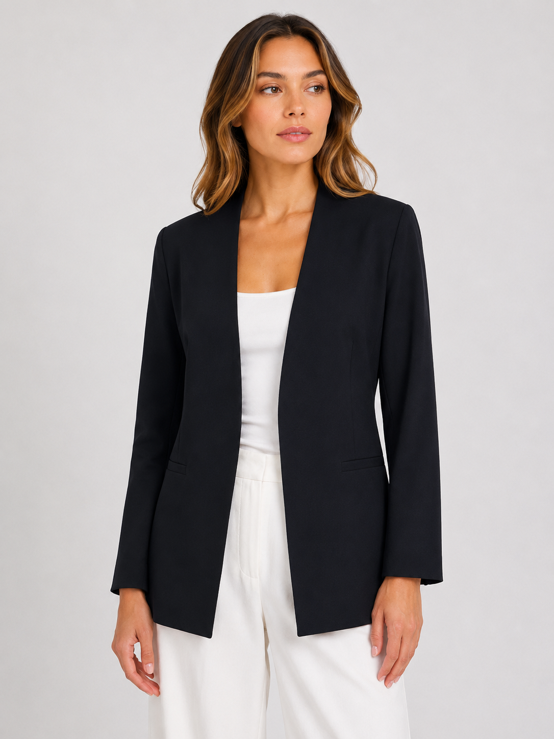 BLAZER FLUIDO SENZA BOTTONI FODERATO