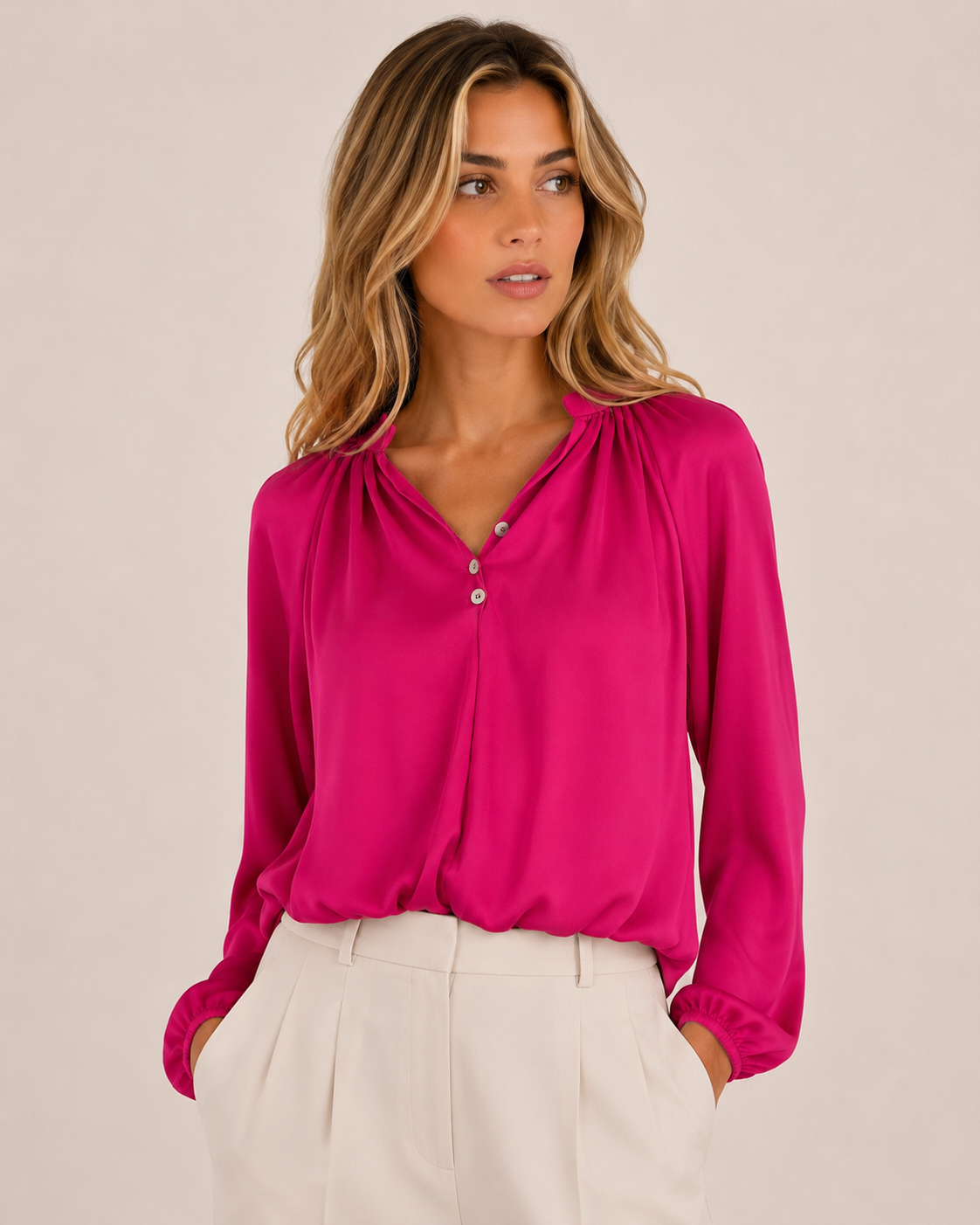 BLUSA ELASTICO IN VITA