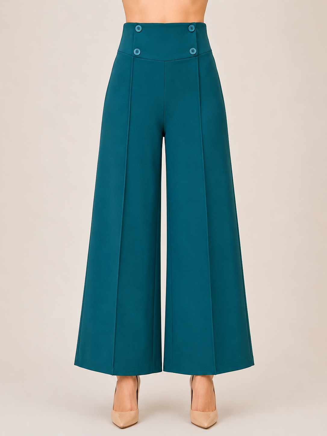 PANTALONE PALAZZO VITA ALTA 4 BOTTONI