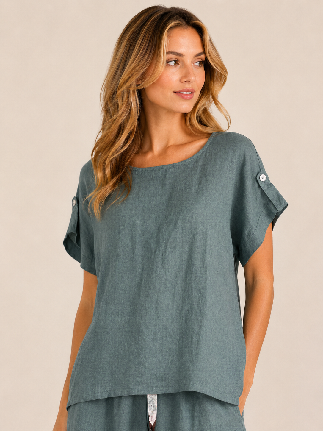 BLUSA LINO LACCI MANICHE
