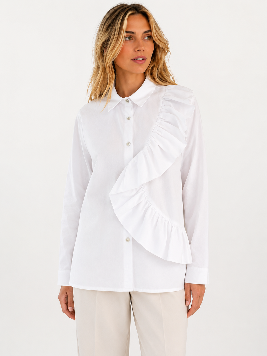 CAMICIA VOLANTS STONDATO