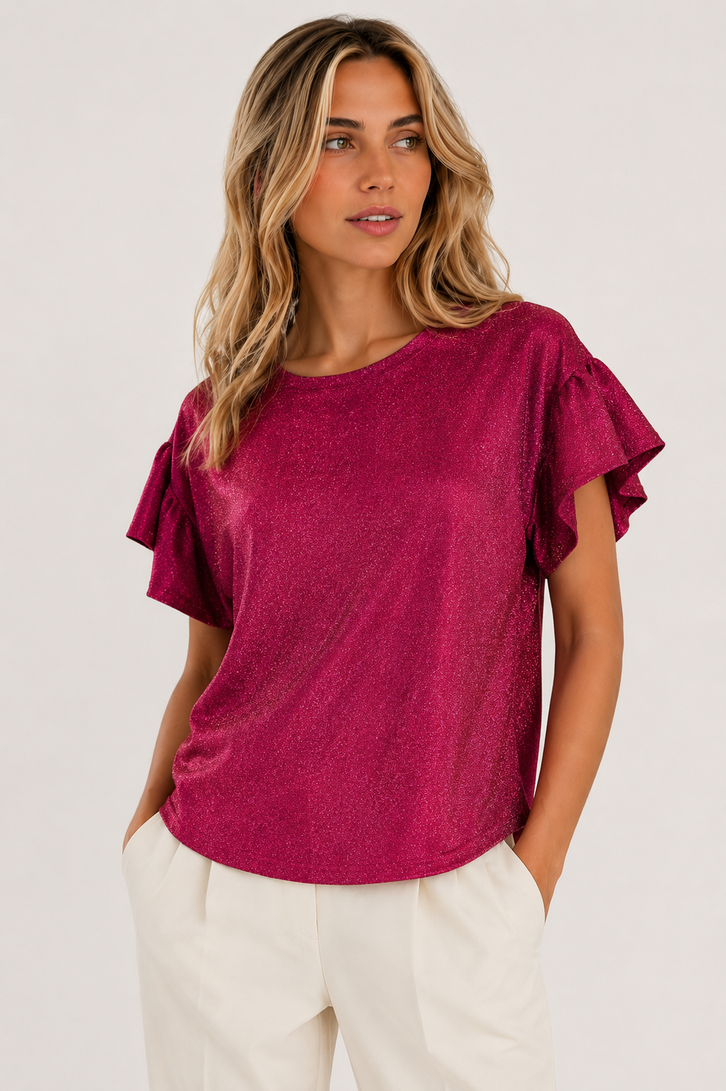 T-SHIRT LUREX FARFALLA