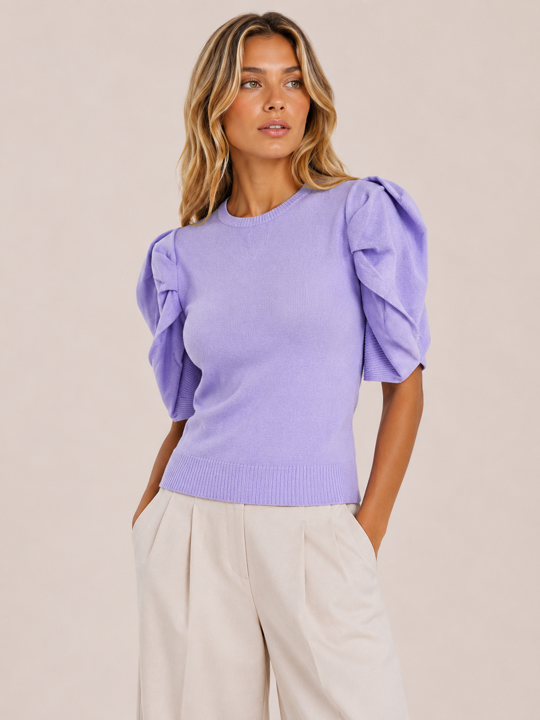 MAGLIA MANICHE PIEGHE