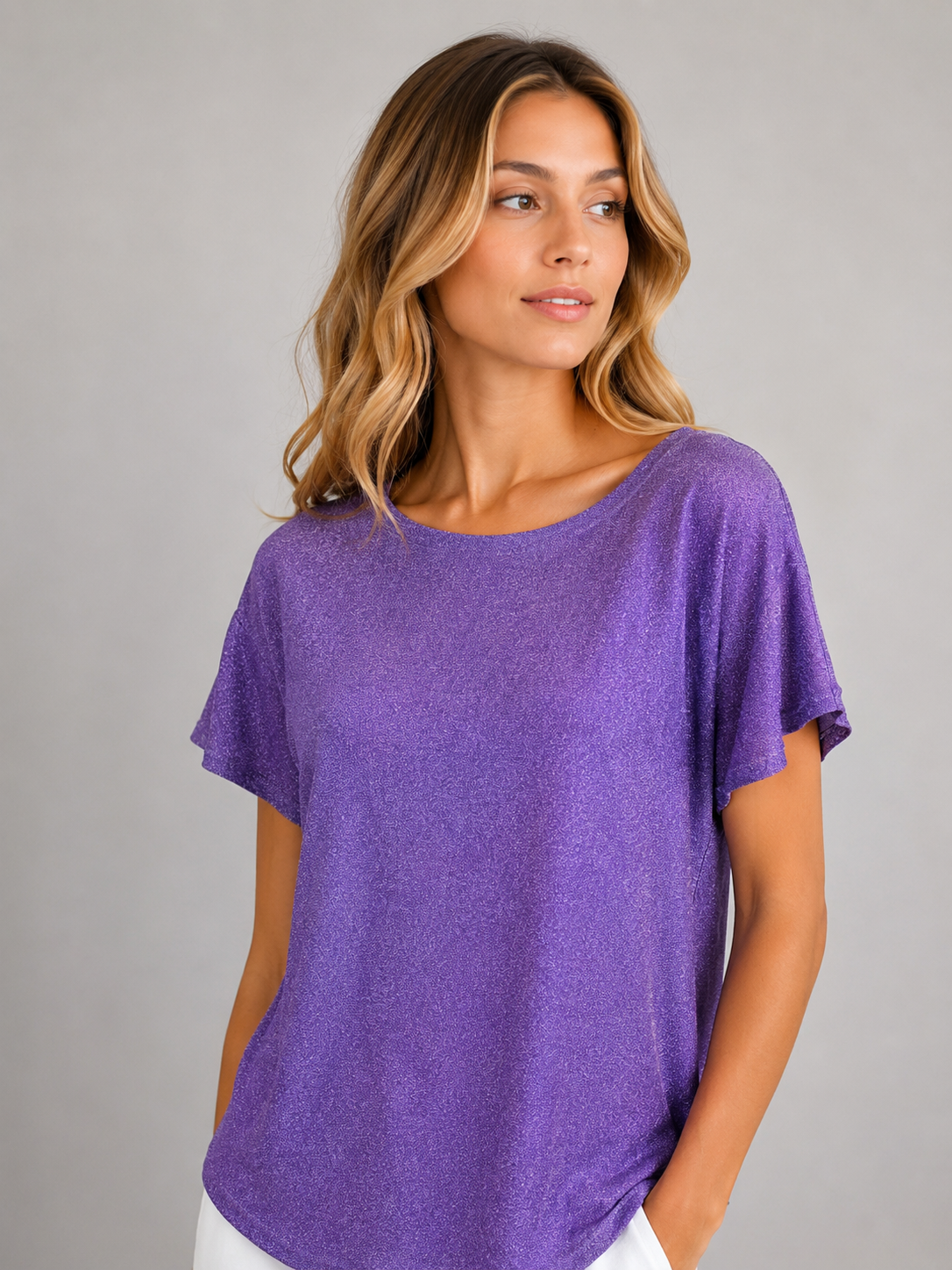 T-SHIRT LUREX FARFALLA