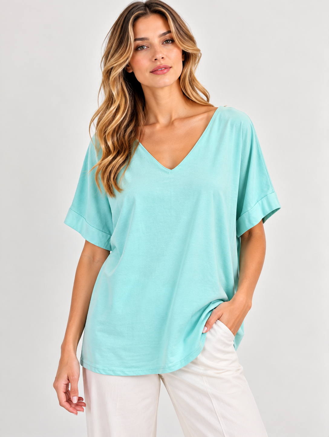 BLUSA M/C FIOCCO DIETRO