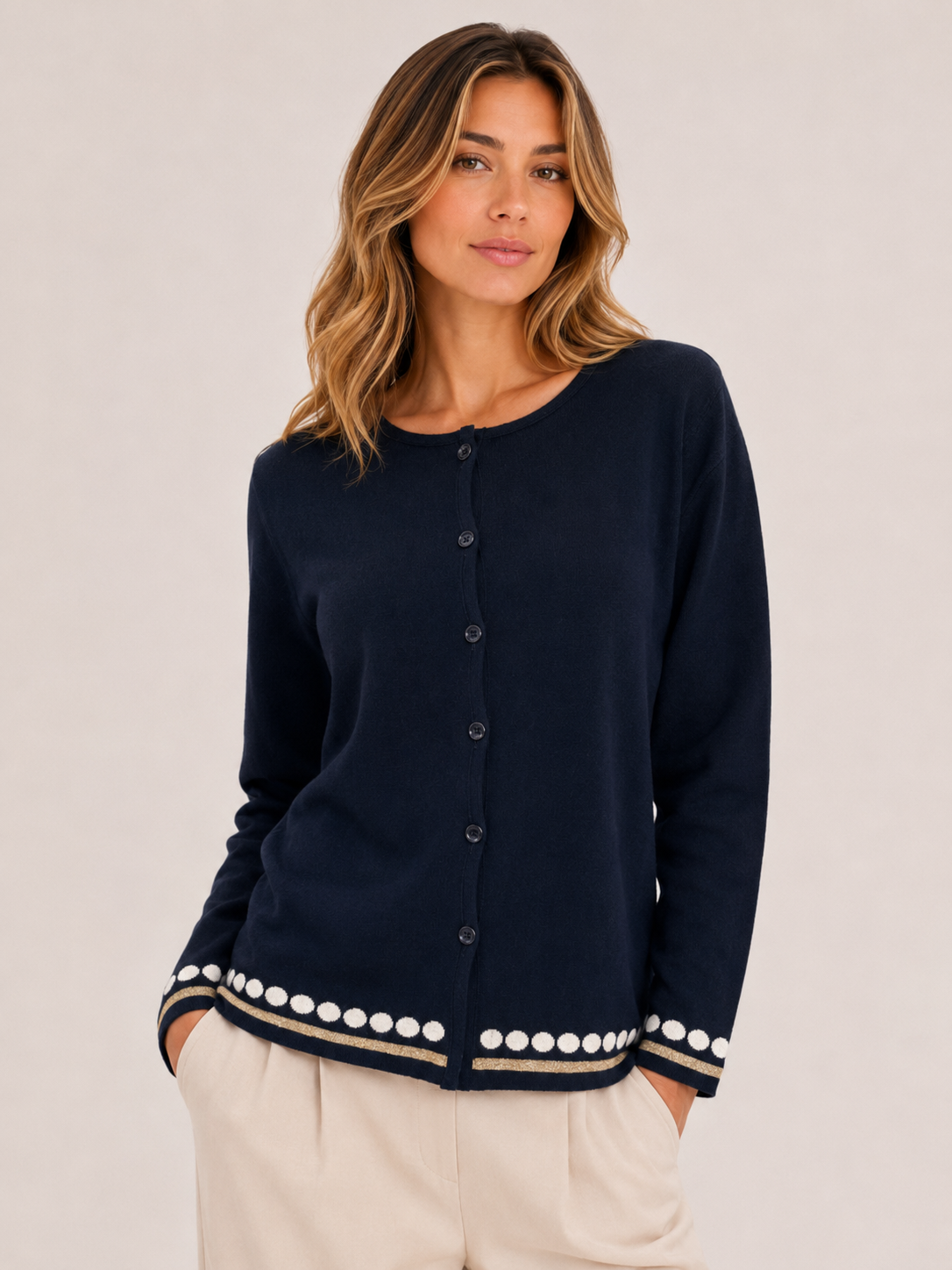CARDIGAN POIS FONDO