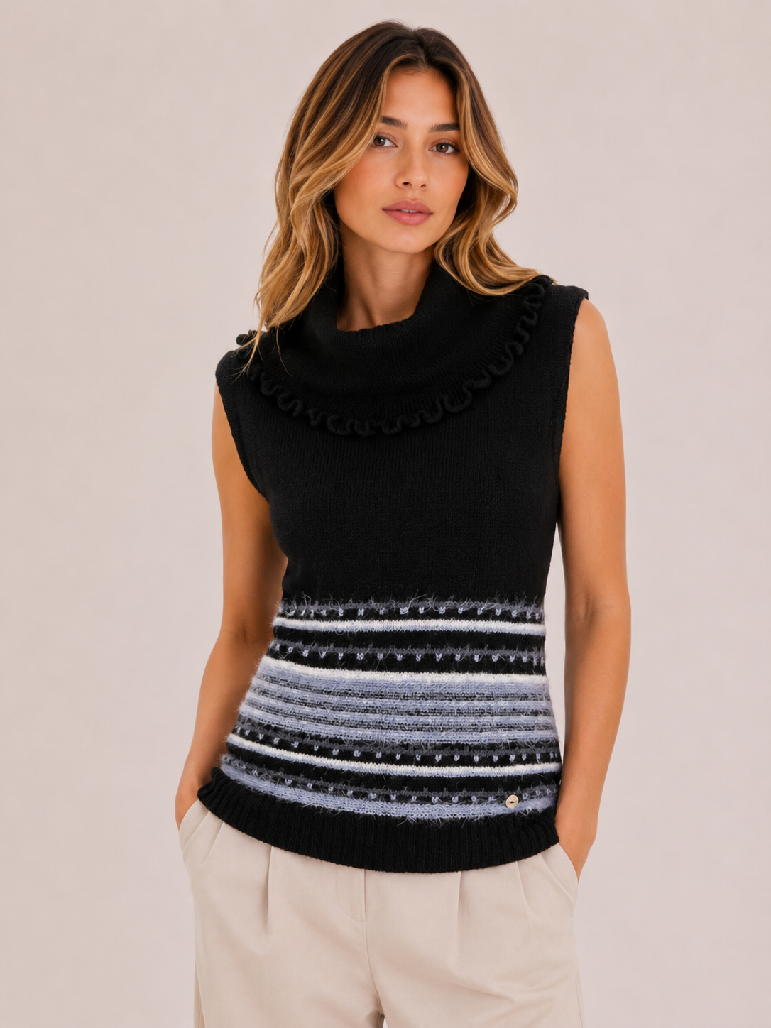 GILET COLLONE RIGHE