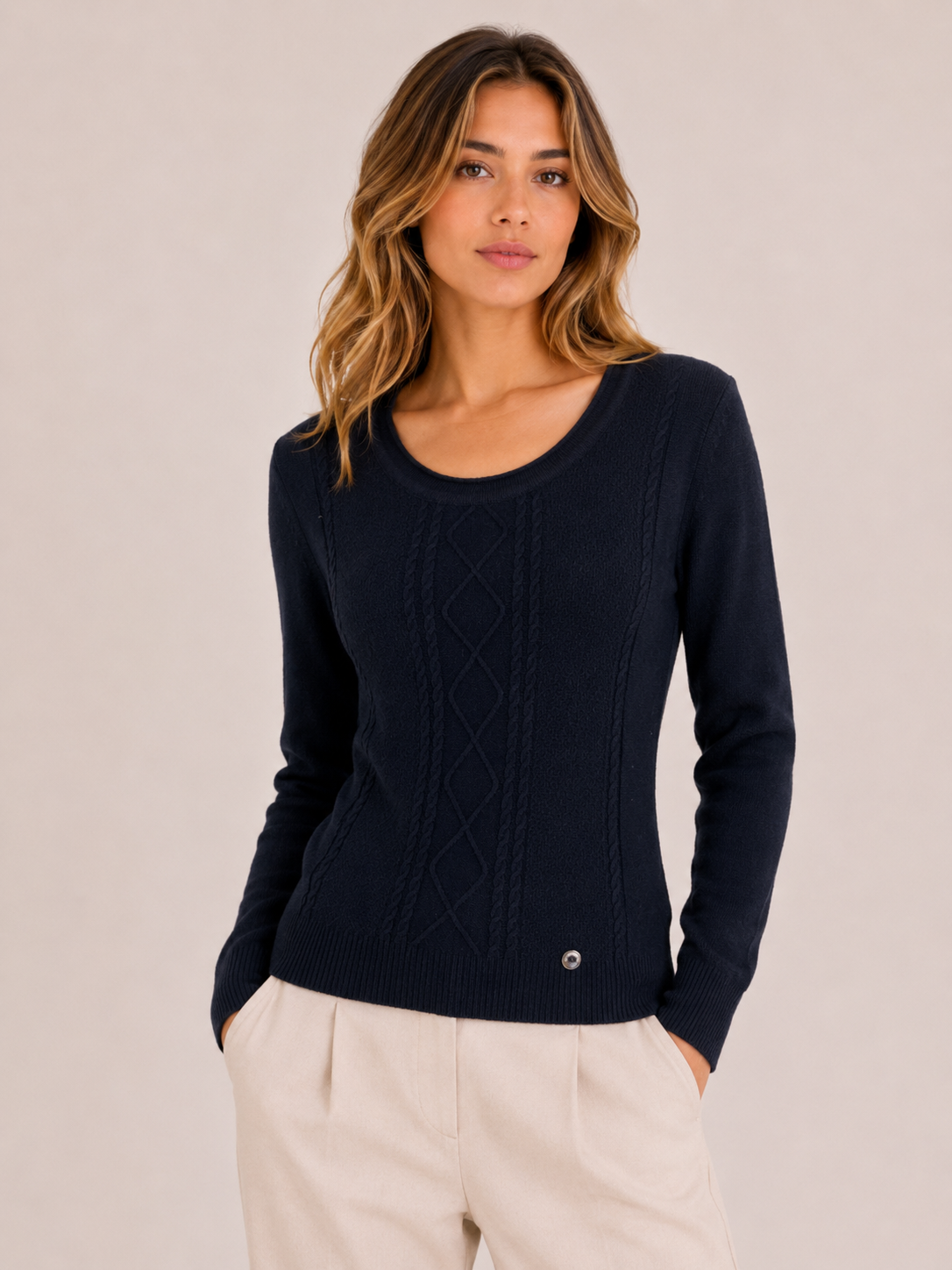 MAGLIA TRECCE ROMBI