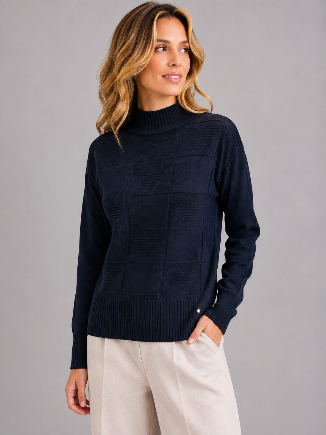 MAGLIA QUADRATI CUORI