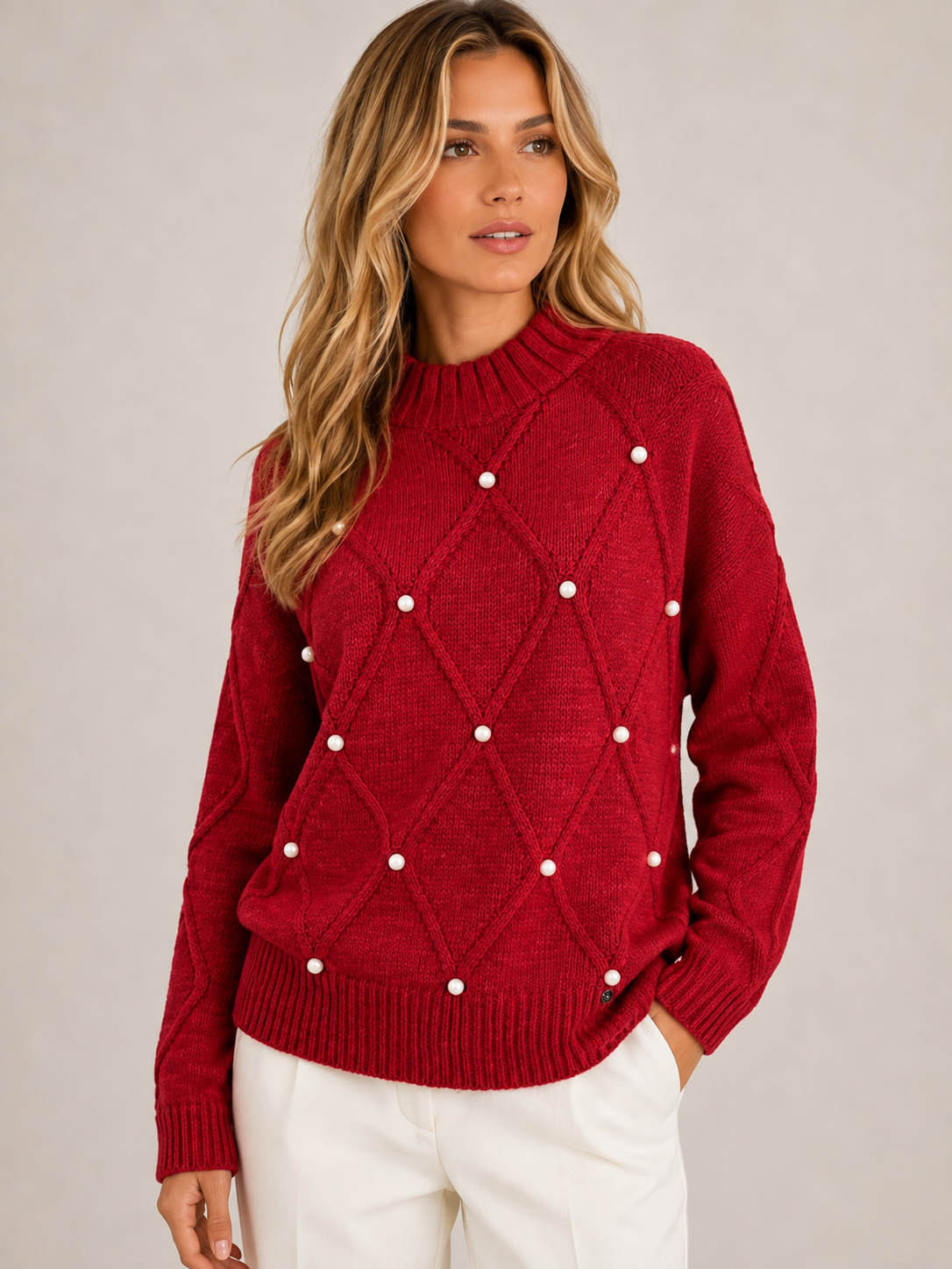 MAGLIA ARAN PERLE