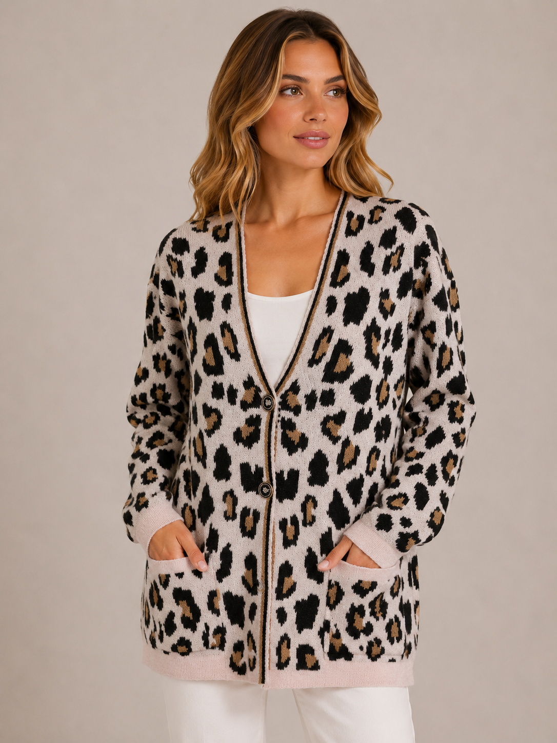 CARDIGAN MACULATO