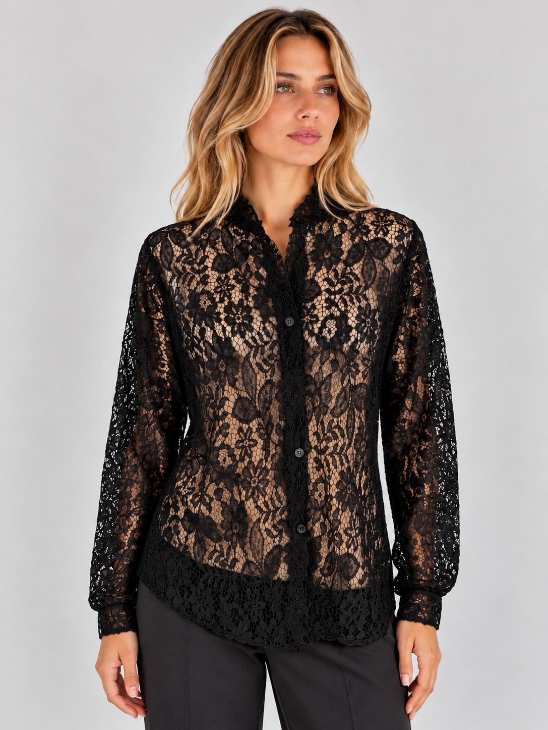 CAMICIA PIZZO