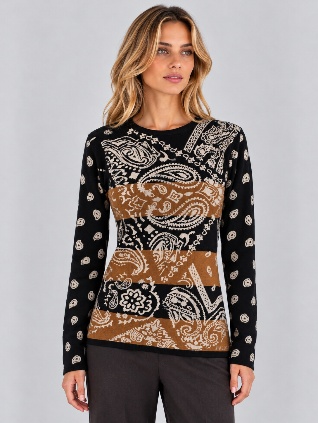 MAGLIA RIGHE DISEGNI BANDANA