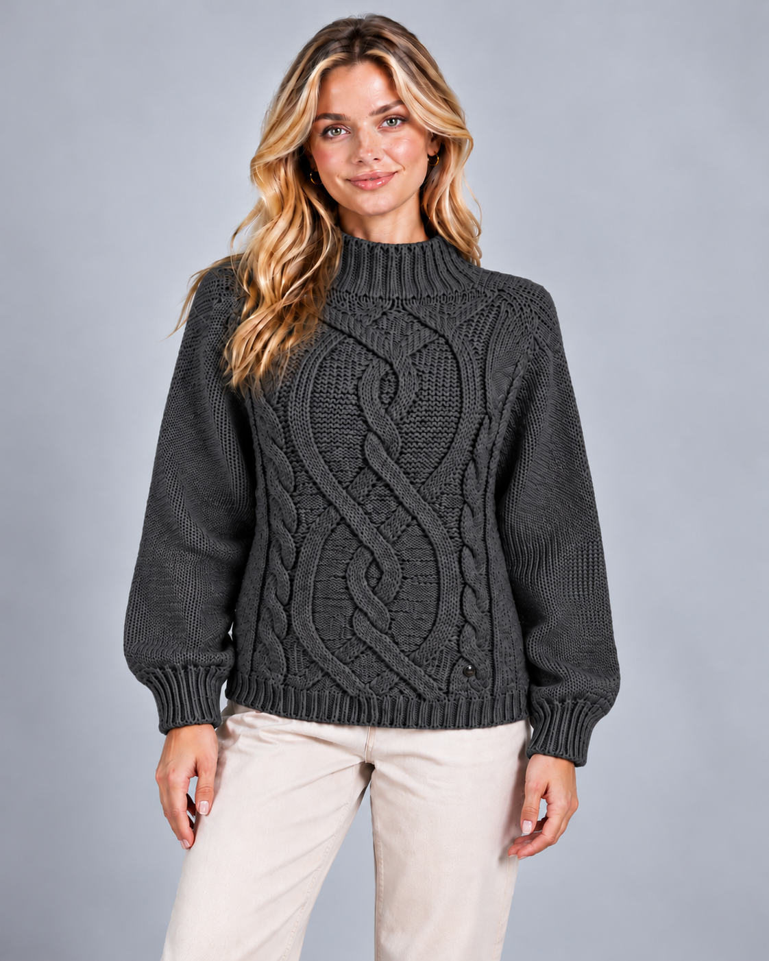 MAGLIA ARAN TRECCE