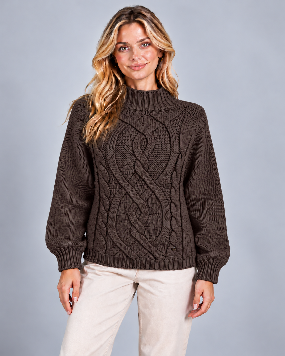 MAGLIA ARAN TRECCE