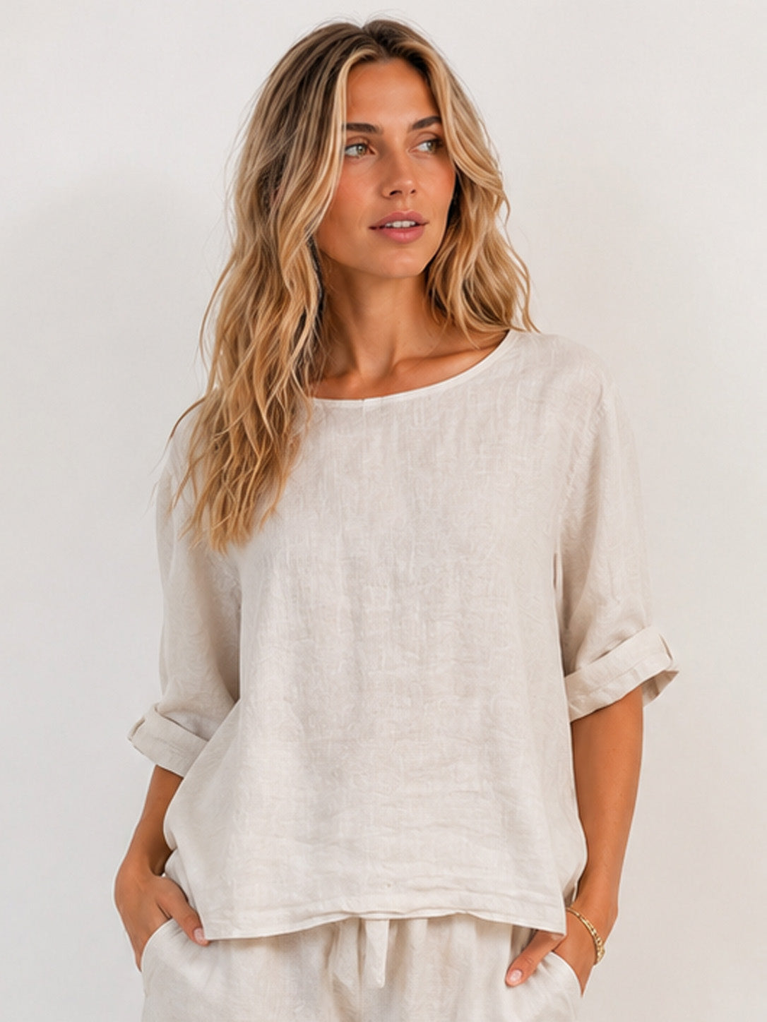 BLUSA LINO BOTTONI